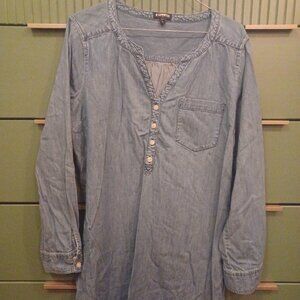 Express chambray denim dress
